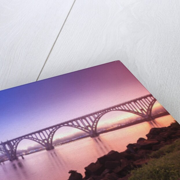 sunrise thru fog, Newport Bridge, Oregon Coast. Pacific Northwest, United States by Anonymous