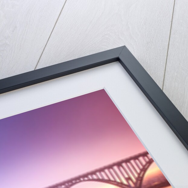 sunrise thru fog, Newport Bridge, Oregon Coast. Pacific Northwest, United States by Anonymous