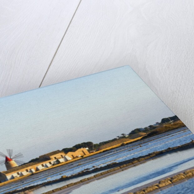 Windmill and saltworks, Marsala, Sicily, Italy by Anonymous