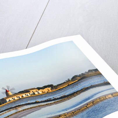 Windmill and saltworks, Marsala, Sicily, Italy by Anonymous