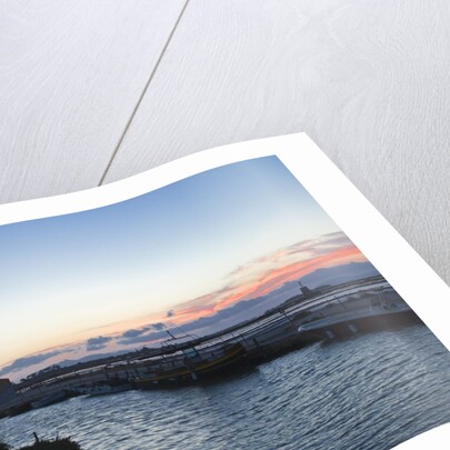 Windmill and saltworks at dusk , Marsala, Sicily, Italy by Anonymous