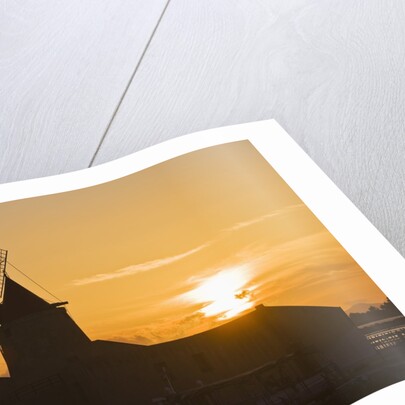 Windmill and saltworks at sunset, Marsala, Sicily, Italy by Anonymous