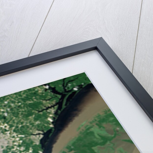 Confluence of the Rio Negro and Rio SolimÃµes Rivers, forming the lower Amazon River in Brazil by Anonymous
