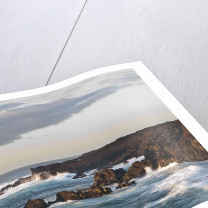 Waves crashing against rocky coast, Lanzarote, Spain by Anonymous