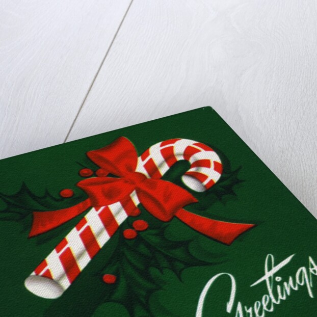 Vintage Illustration of a Christmas Candy Cane by Anonymous