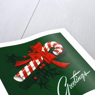 Vintage Illustration of a Christmas Candy Cane by Anonymous