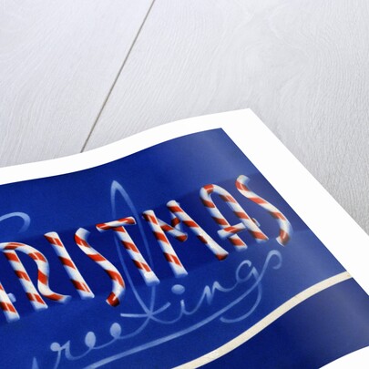 Christmas Greetings made of Candy Canes by Anonymous