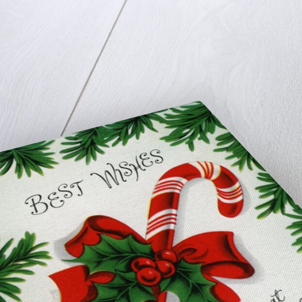 Vintage Illustration of Christmas Candy Cane by Anonymous