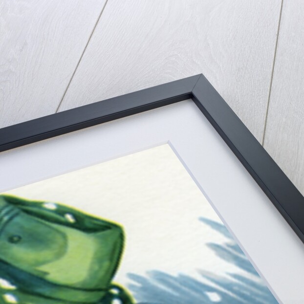 Vintage Illustration of Christmas Snowman Couple by Anonymous