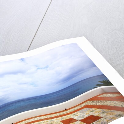 Tiled tarrace overlooking sea, San Pietro island, Carloforte, Sardinia, Italy by Anonymous