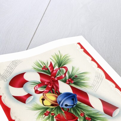 Vintage Illustration of Christmas Candy Cane by Anonymous