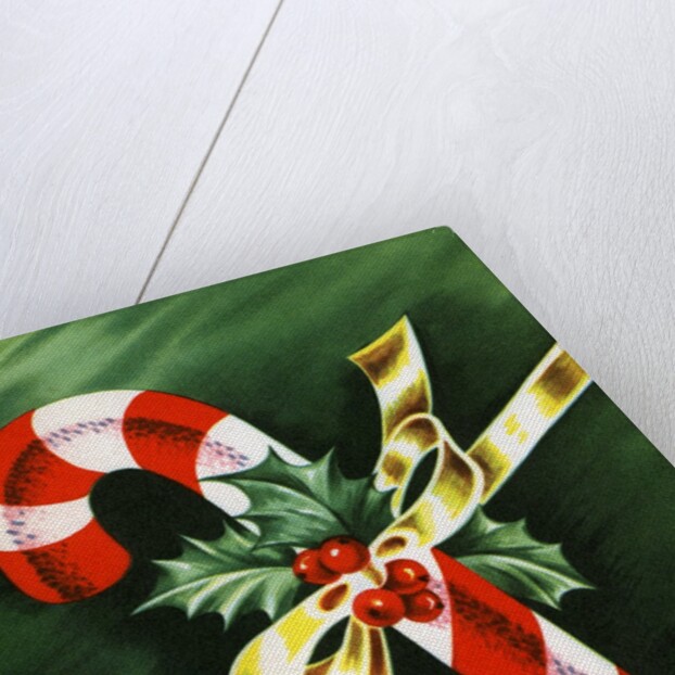 Vintage Illustration of Christmas Candy Cane by Anonymous