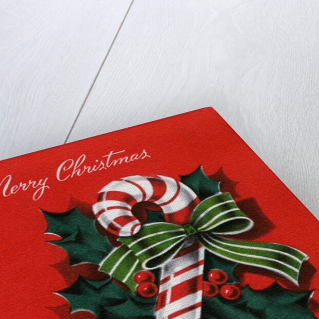 Vintage Illustration of Christmas Candy Cane by Anonymous