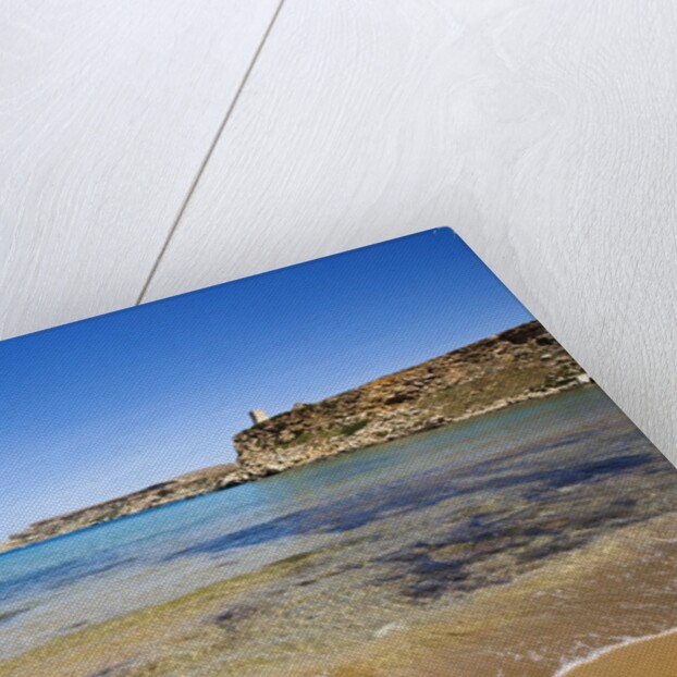 View of beach and cliffs, Tuffieha, BayGhajn, Malta by Anonymous