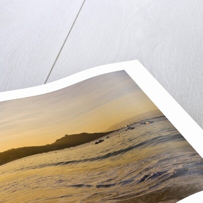 Beach, bay and Cape of Campomoro at sunset, Corsia, France by Anonymous
