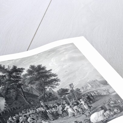 Engraving of The Rent Day Feast by David Tenniers