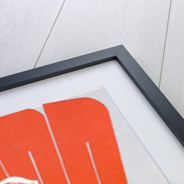 Soviet worker clutching a copy of Pravda and wearing hammer and sickle dungarees by Anonymous