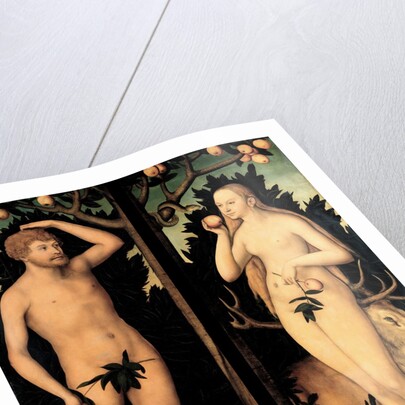 Adam and Eve in the Garden of Eden by Lucas Cranach the Younger