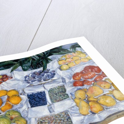 Fruit Displayed on a Stand by Gustave Caillebotte