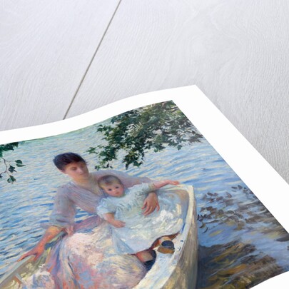 Mother and Child in a Boat by Edmund Charles Tarbell