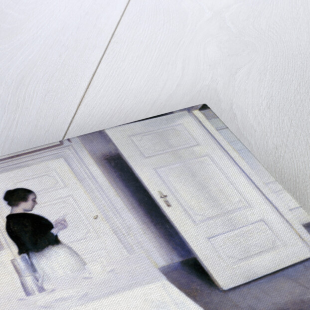 Interior with a Woman Reading a Letter, Strandgade 30 by Vilhelm Hammershoi