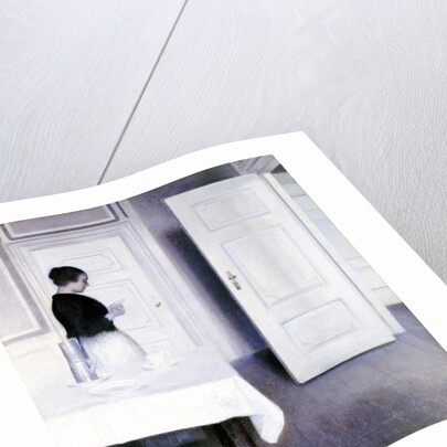 Interior with a Woman Reading a Letter, Strandgade 30 by Vilhelm Hammershoi