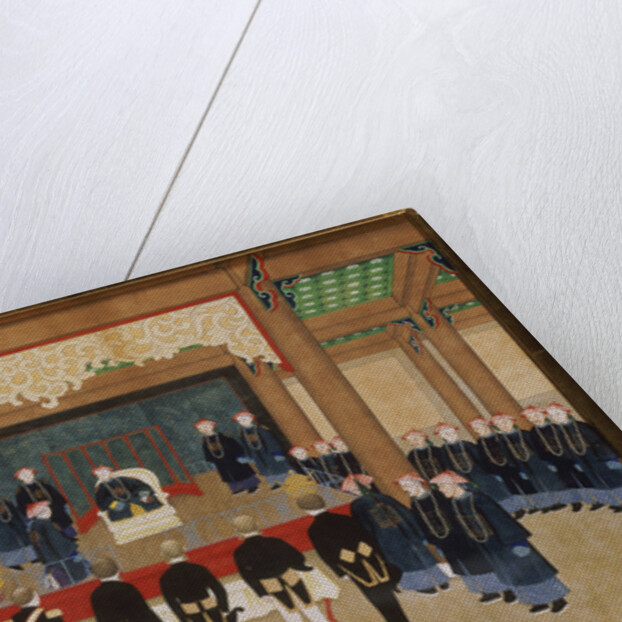 A Mandarin Receiving an Embassy of European Diplomats at his Court by Zhou Pei Chun