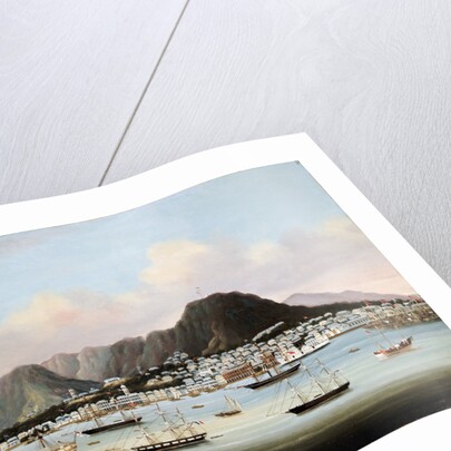 A View of Victoria, Hong Kong, with the Hulk H.M.S Princess Charlotte and American, British and French Shipping by Anonymous