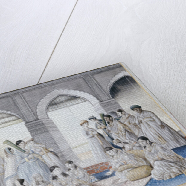 The Royal Harem Playing Pachisi in a Lucknow Palace by Anonymous