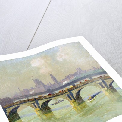 Waterloo Bridge and Hungerford Bridge with the Houses of Parliament Beyond by Emile Claus