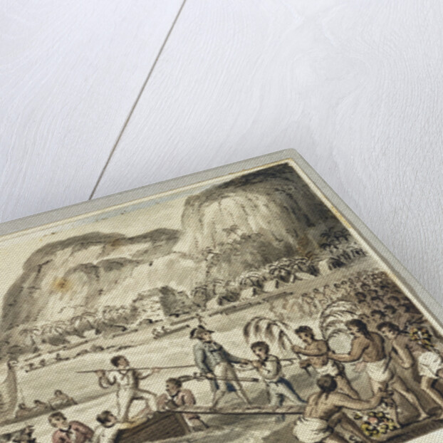 Captain Cook Landing in Owyhee by Isaac Robert Cruikshank