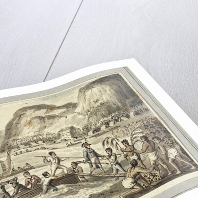 Captain Cook Landing in Owyhee by Isaac Robert Cruikshank