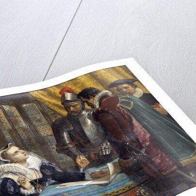 The Forced Abdication of Mary, Queen of Scots at Lochleven Castle by Charles Lucy