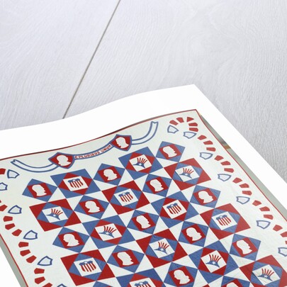 American national motto coverlet by Anonymous