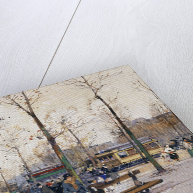 Place de la Bastille, Paris by Eugene Galien-Laloue