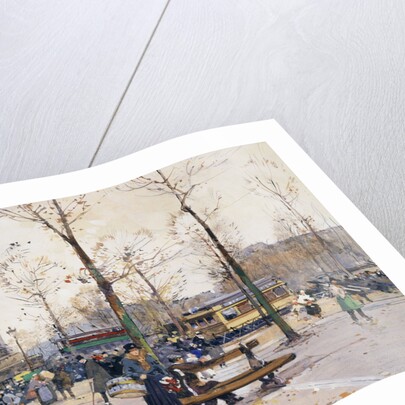 Place de la Bastille, Paris by Eugene Galien-Laloue