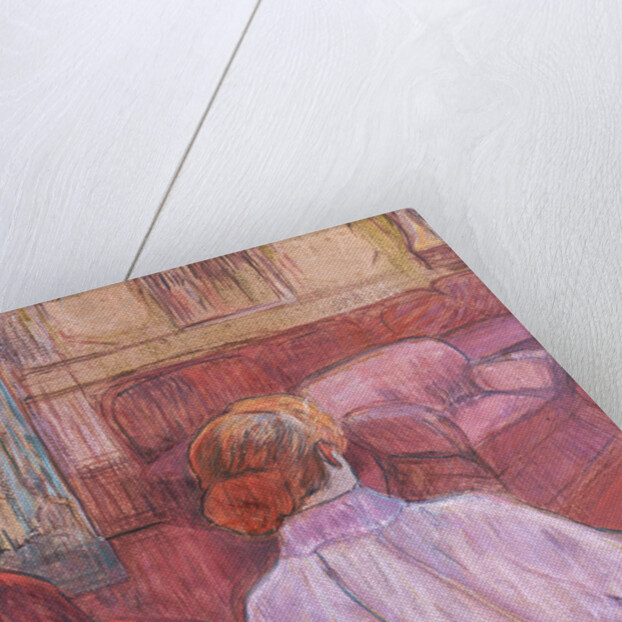 Woman Sitting on a Red Settee by Henri de Toulouse-Lautrec