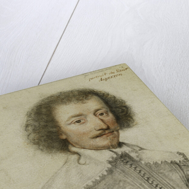 Portrait of Pierre Le Hayer Duperron, Bust-Length, Inside a Traced Border by Daniel Dumonstier
