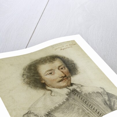 Portrait of Pierre Le Hayer Duperron, Bust-Length, Inside a Traced Border by Daniel Dumonstier