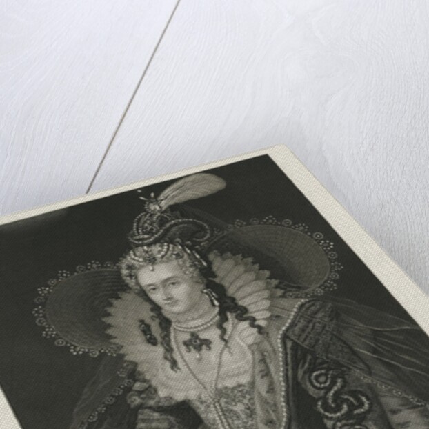 Lithograph of Queen Elizabeth by Anonymous
