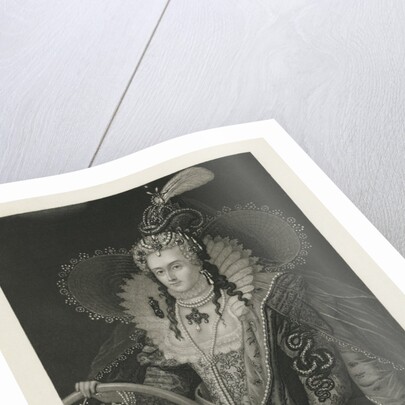 Lithograph of Queen Elizabeth by Anonymous