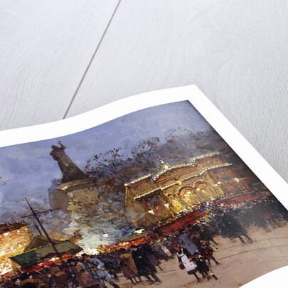 La Fete, Place de la Republique, Paris by Eugene Galien-Laloue
