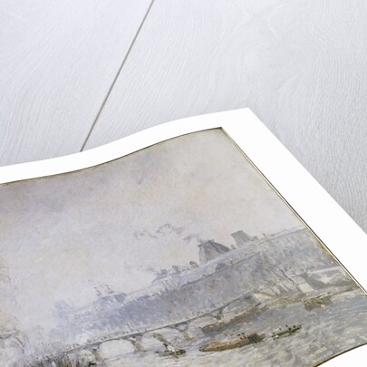 The Louvre and the Seine from the Pont Neuf - Morning Mist by Camillle Pissarro
