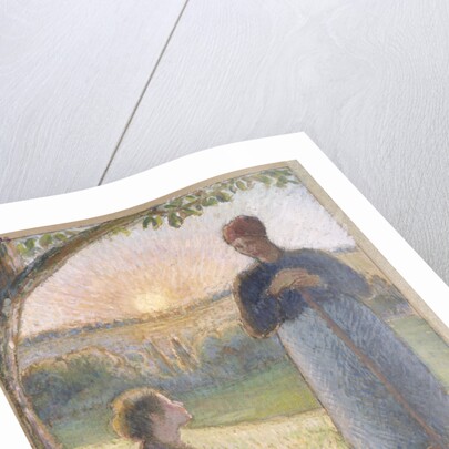 Country Women Chatting, Sunset, Eragny by Camillle Pissarro