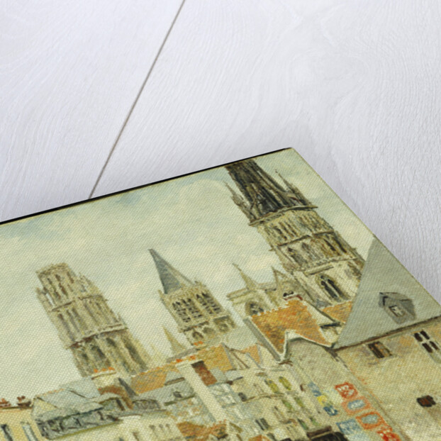 Rue de L'Epicerie in Rouen on a Gray Morning by Camillle Pissarro
