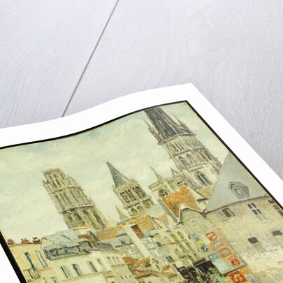 Rue de L'Epicerie in Rouen on a Gray Morning by Camillle Pissarro