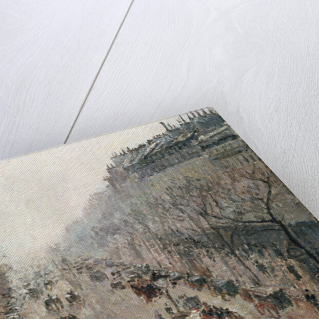 Boulevard Montmartre on a Sunny Foggy Morning by Camillle Pissarro