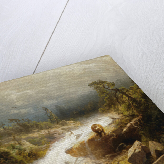 A Bear and Her Cubs in Yosemite by Herman Herzog