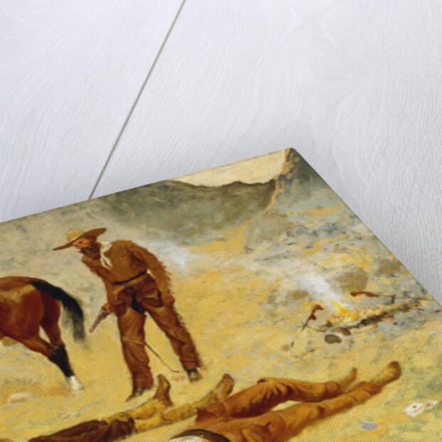 He Lay Where He Had Been Jerked, Still as a Log by Frederic Remington