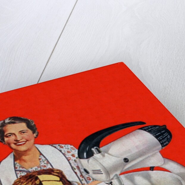 1940s Housewife with a Cake and Stand Mixer by Anonymous